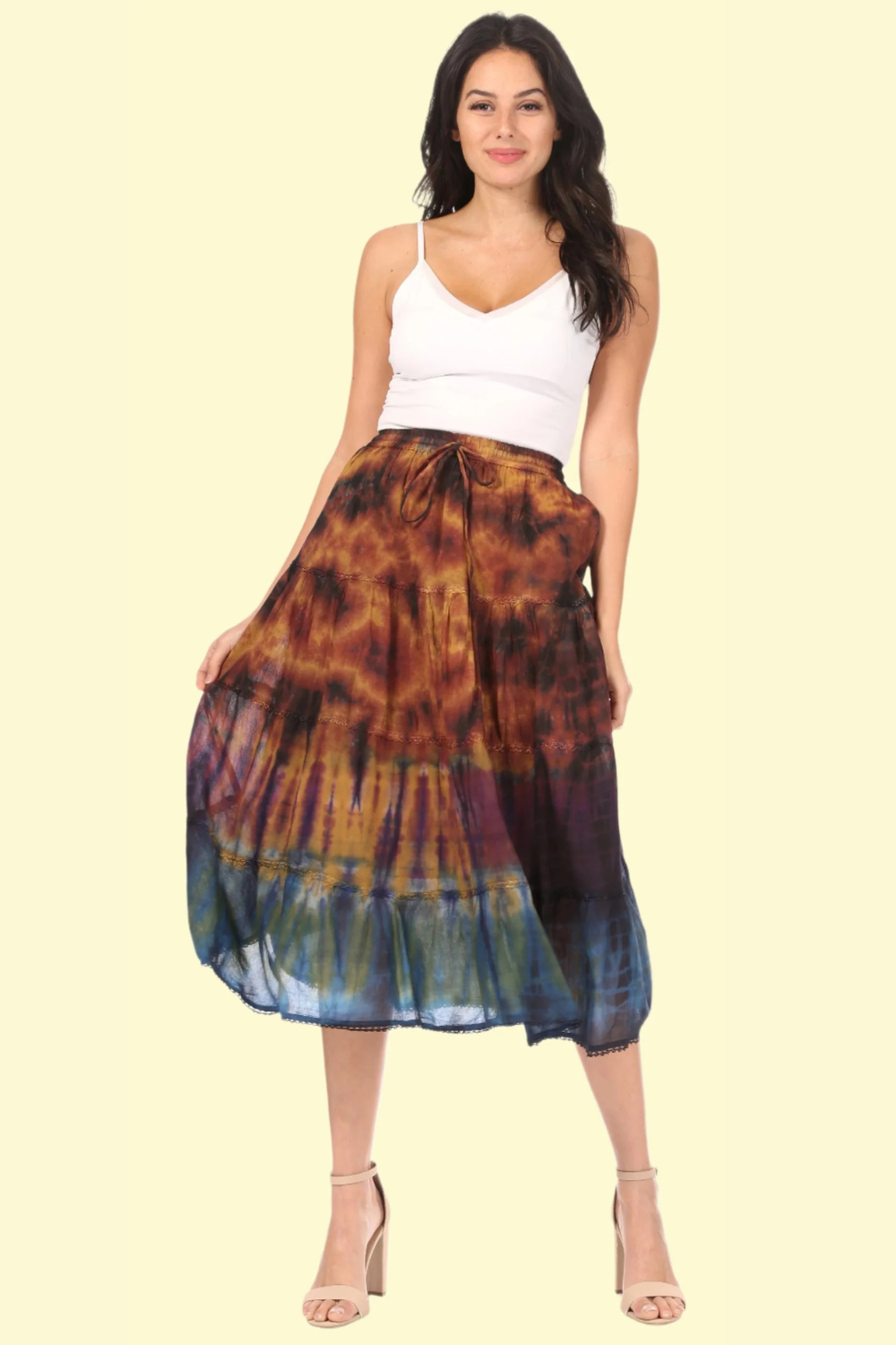 Tie-dye boho skirt