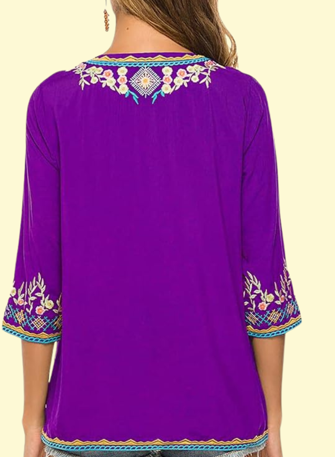 purple smock neckline by West Closet