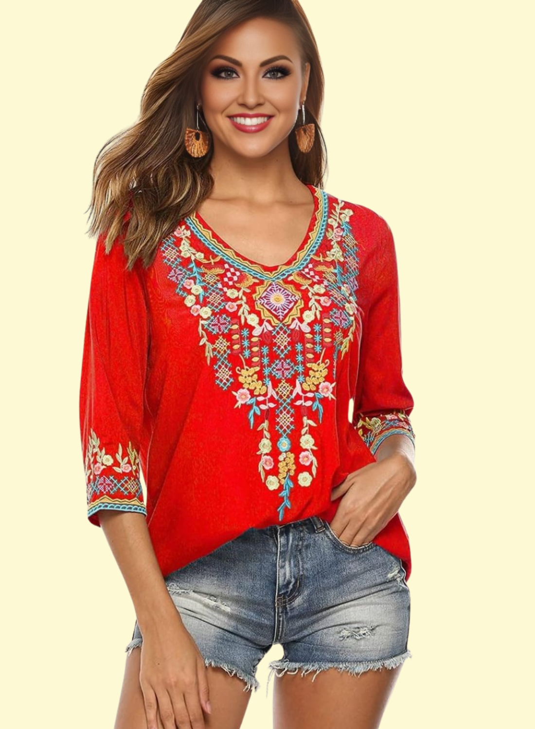 Closet trendy red top 