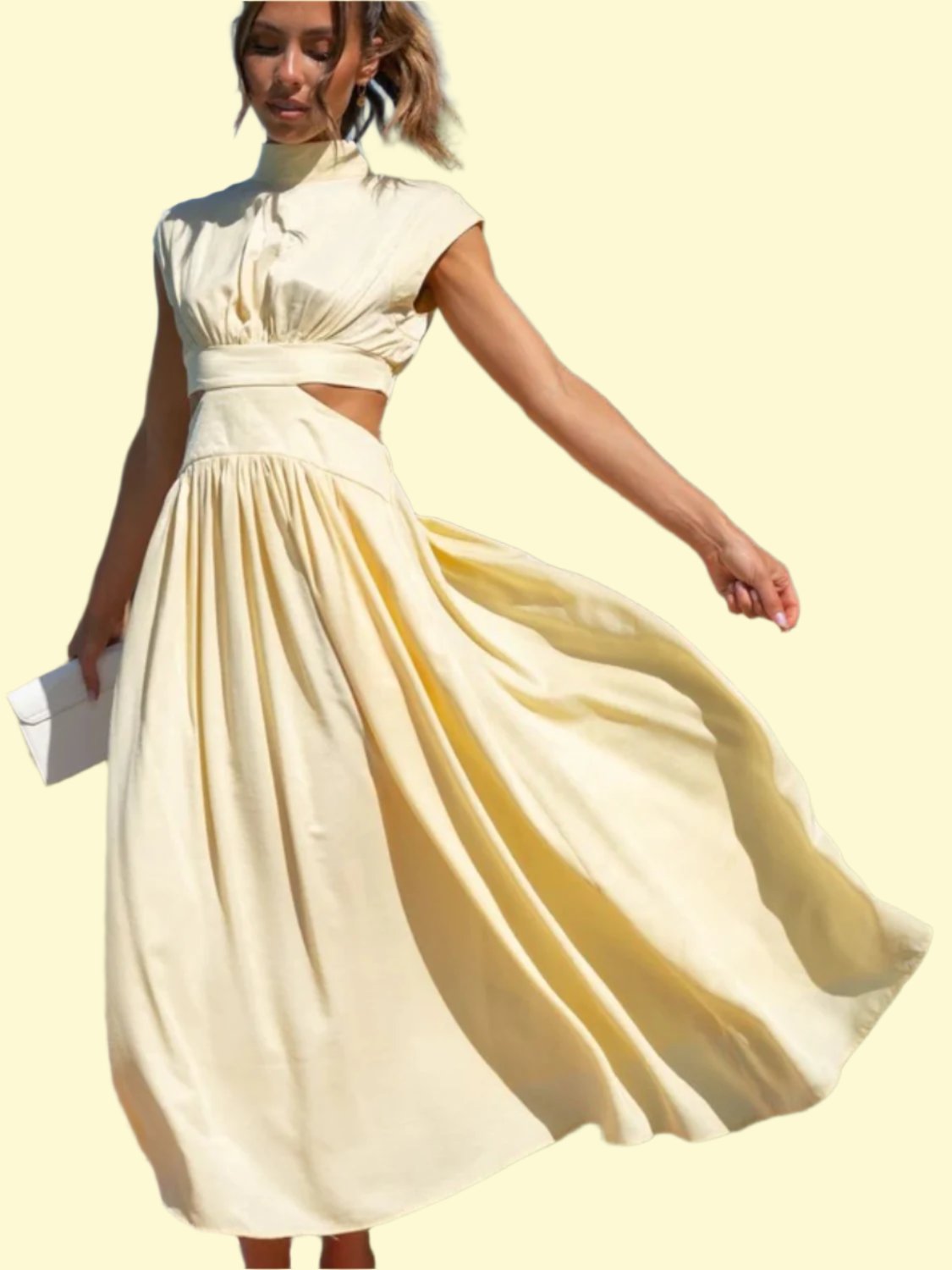 light yellow party dress