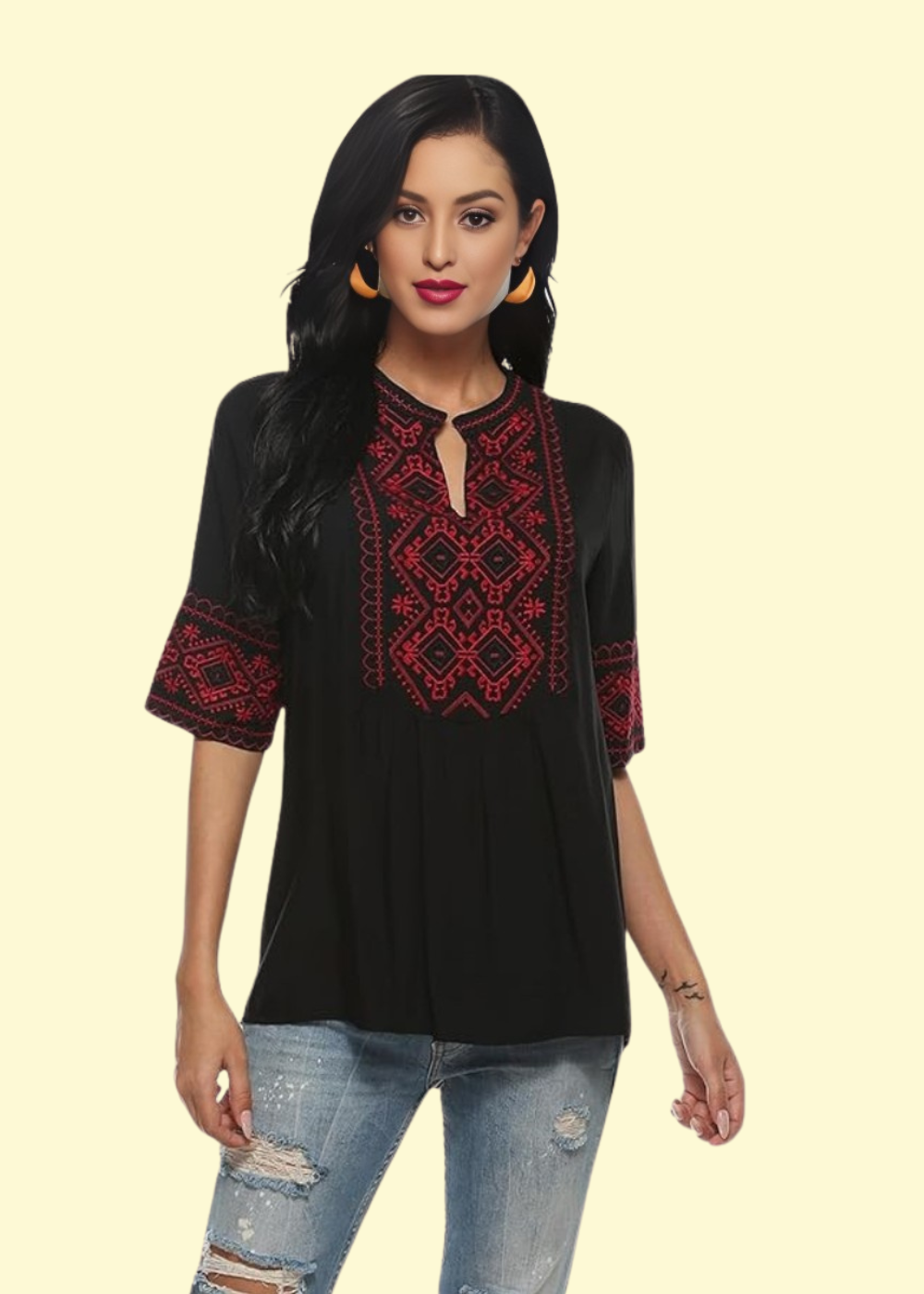 Mexican Embroidered Top by West Closet