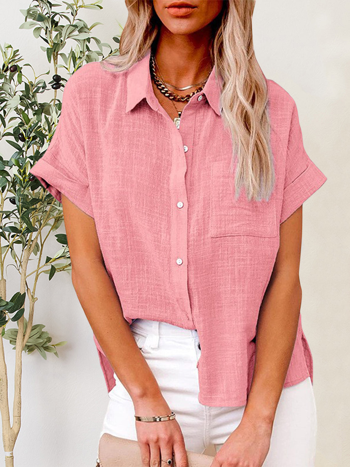 Button Up Short Sleeve Shirt