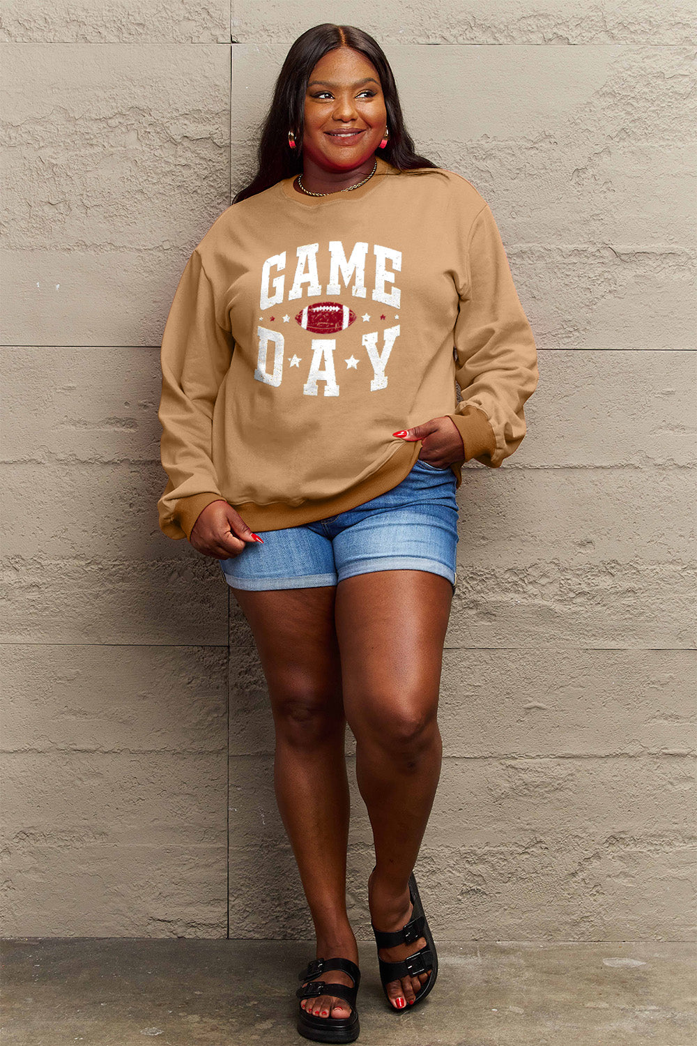 Simply Love Full Size GAME DAY Graphic Sweatshirt