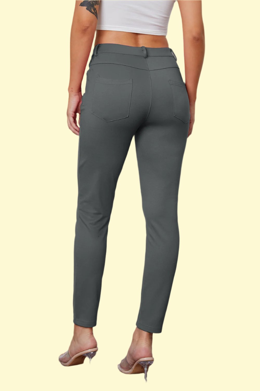 WestCloset dark gray tummy-control leggings