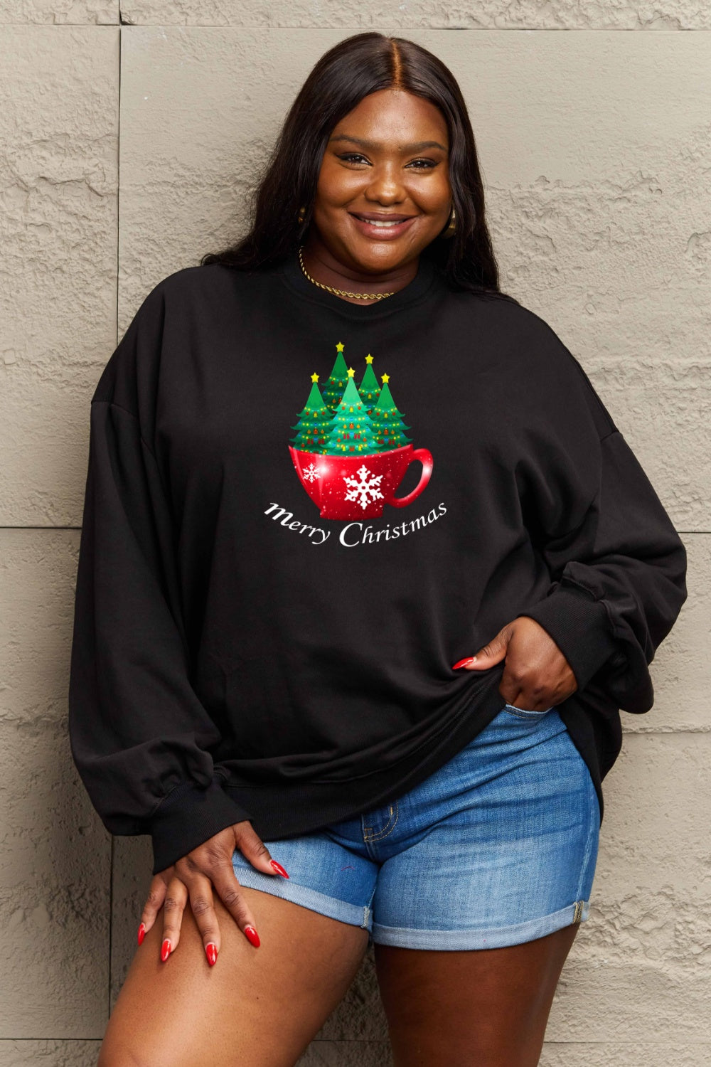 Simply Love Full Size MERRY CHRISTMAS Graphic Sweatshirt