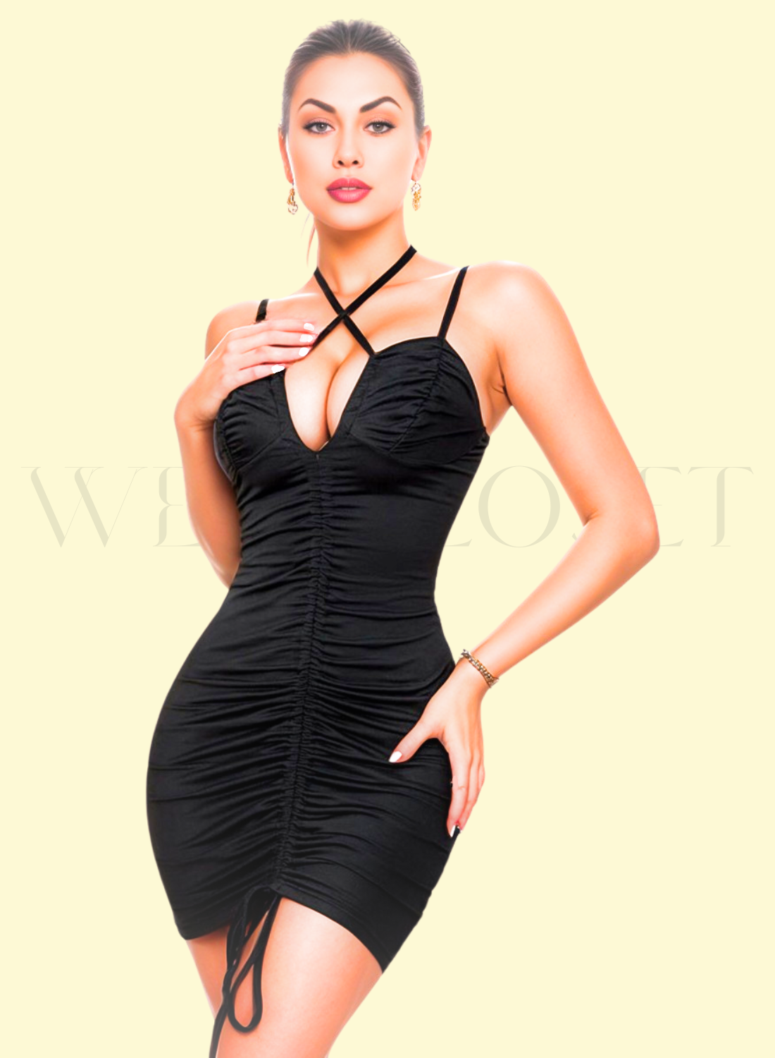 drawstring clubwear bodycon dress by WestCloset