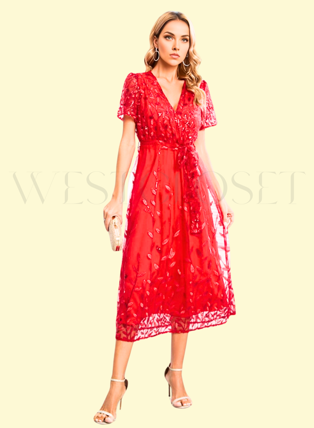 Red glamorous dress by Closet