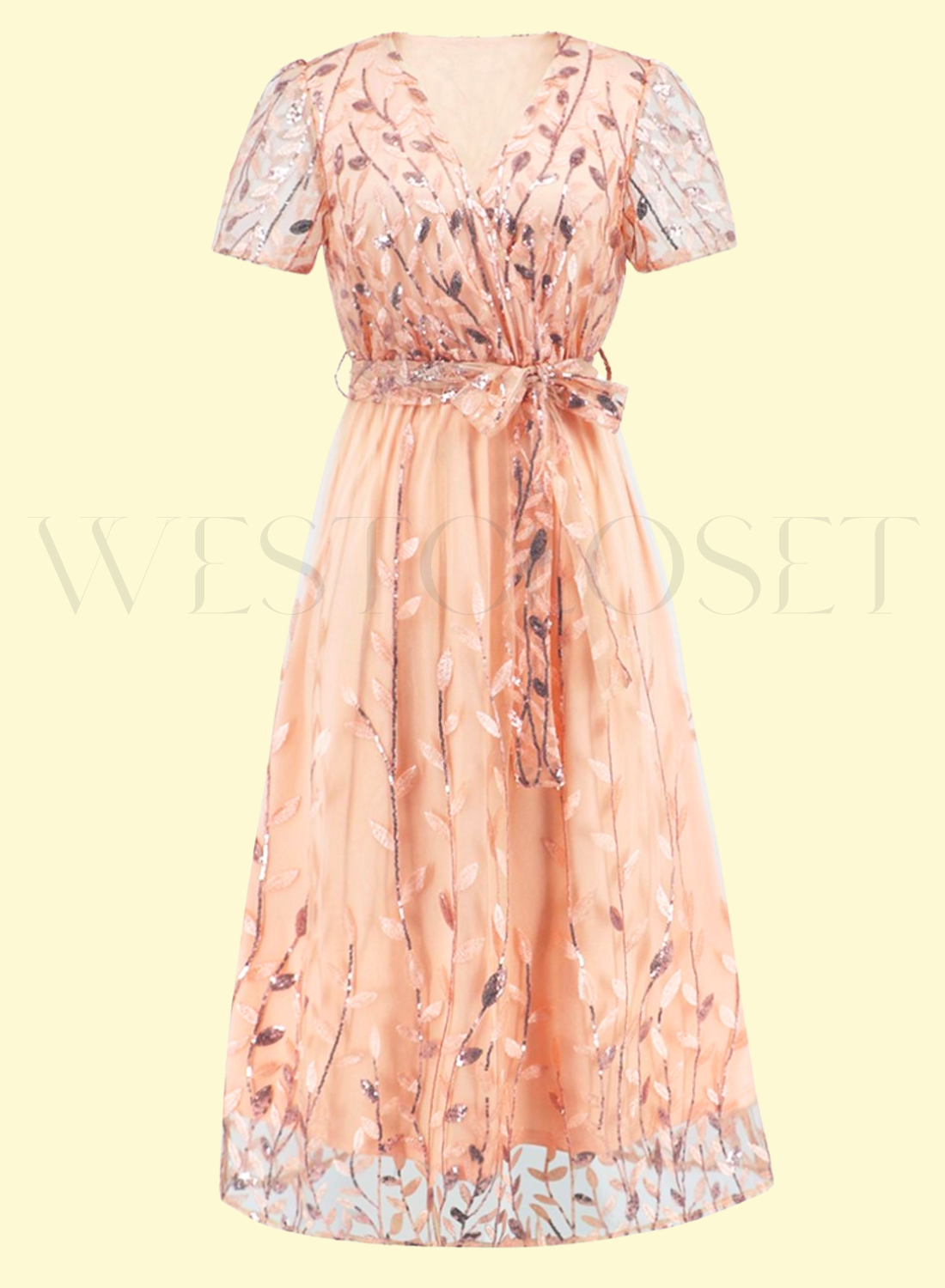 Luxurious Dress in Tan color for special occasion