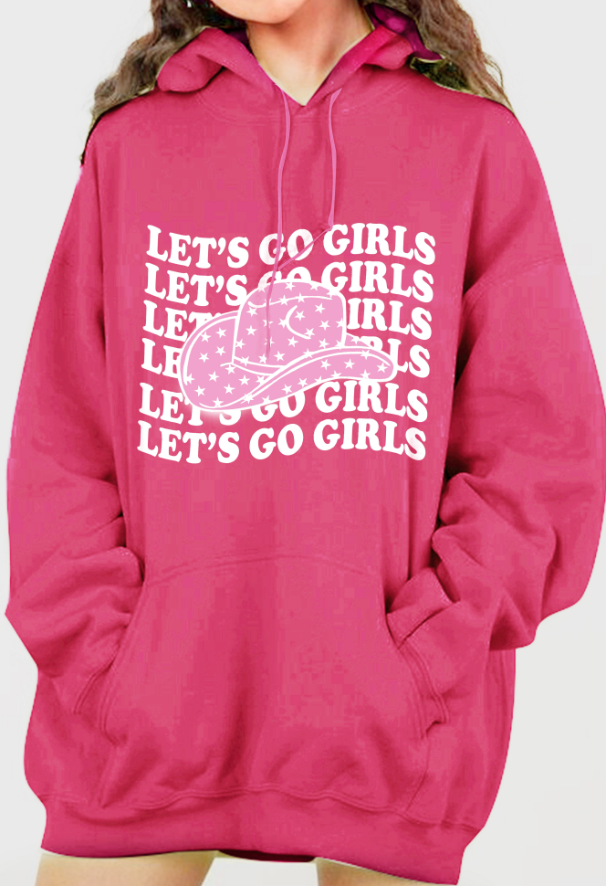 Simply Love Simply Love Full Size LET‚ÄôS GO GIRLS Graphic Dropped Shoulder Hoodie