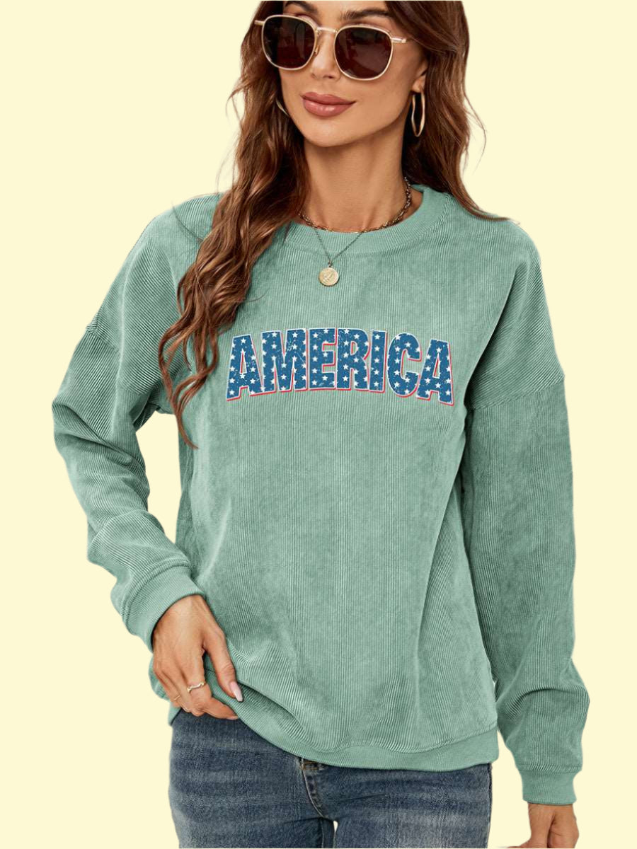 Patriotic graphic sweatshirt by Closet