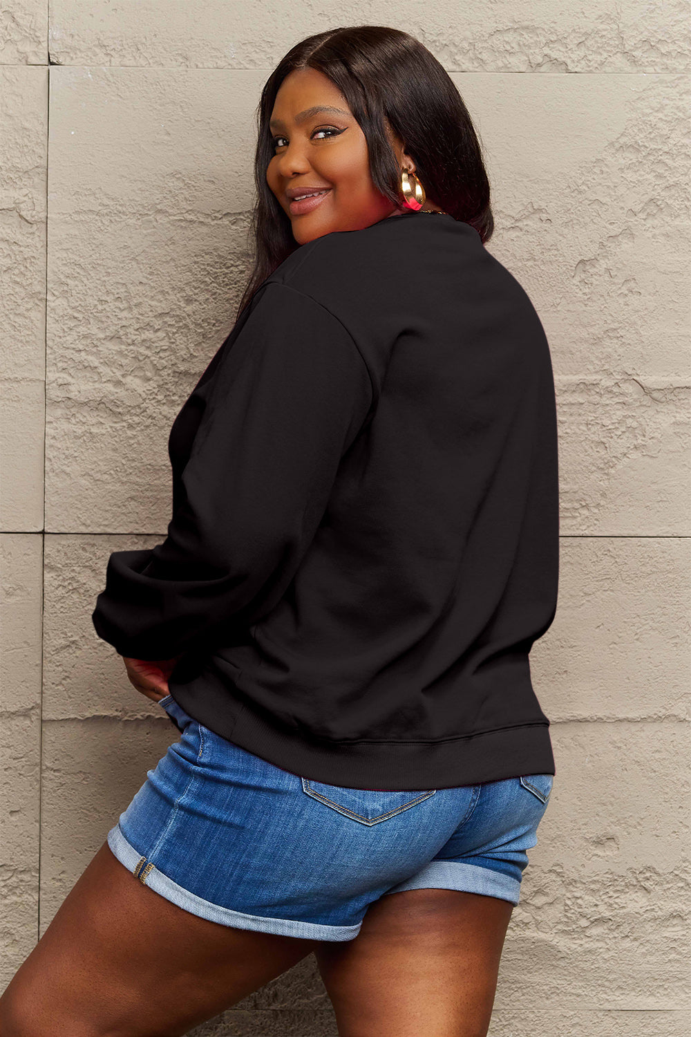 Simply Love Full Size CIAO√î¬∫√ÖRound Neck Sweatshirt