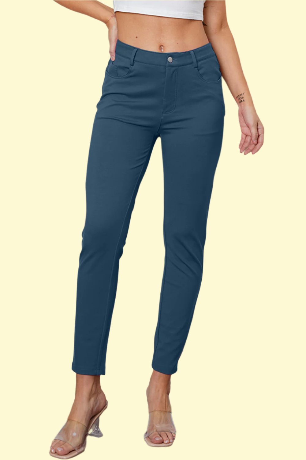 dusty blue comfy pants for all