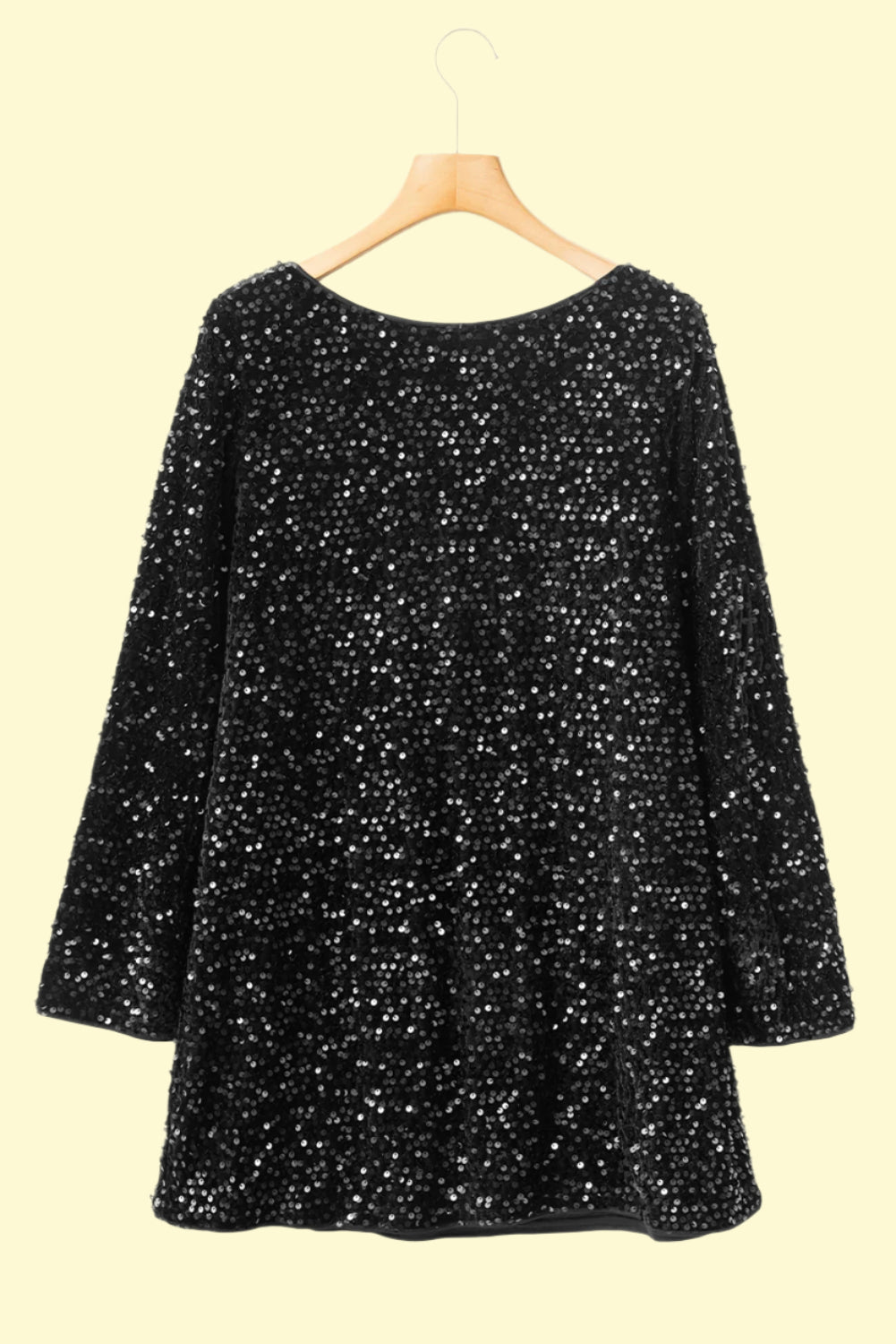 All-over sequin dress with statement bow 