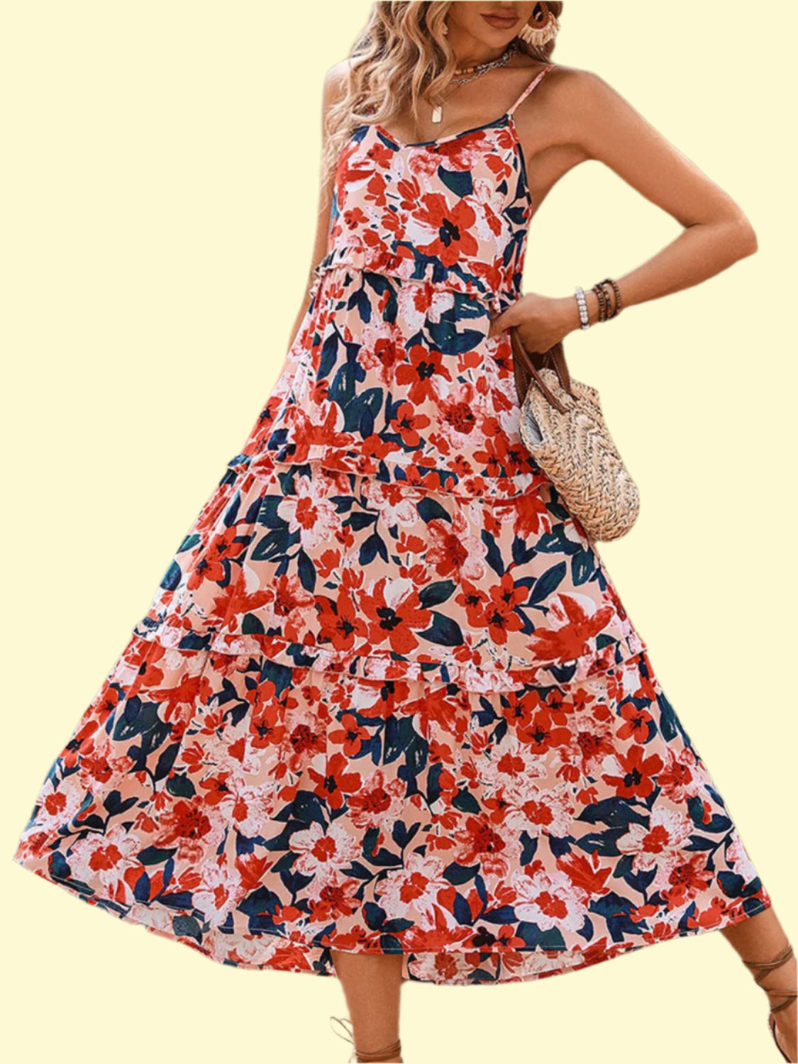 Bold & Flowy Frill Dress for Women