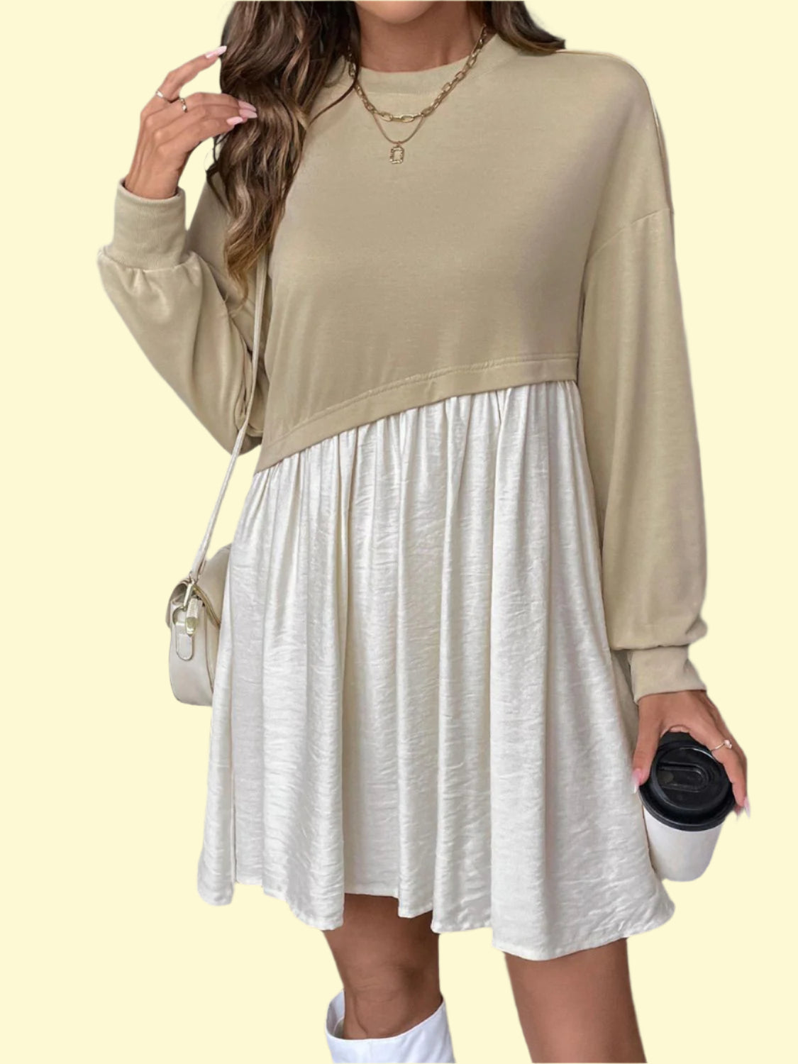 Chic long sleeve fitted mini dress