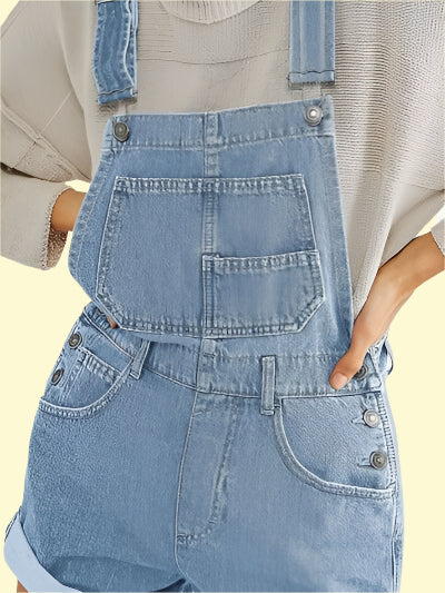 Crisscross Back Denim Overalls