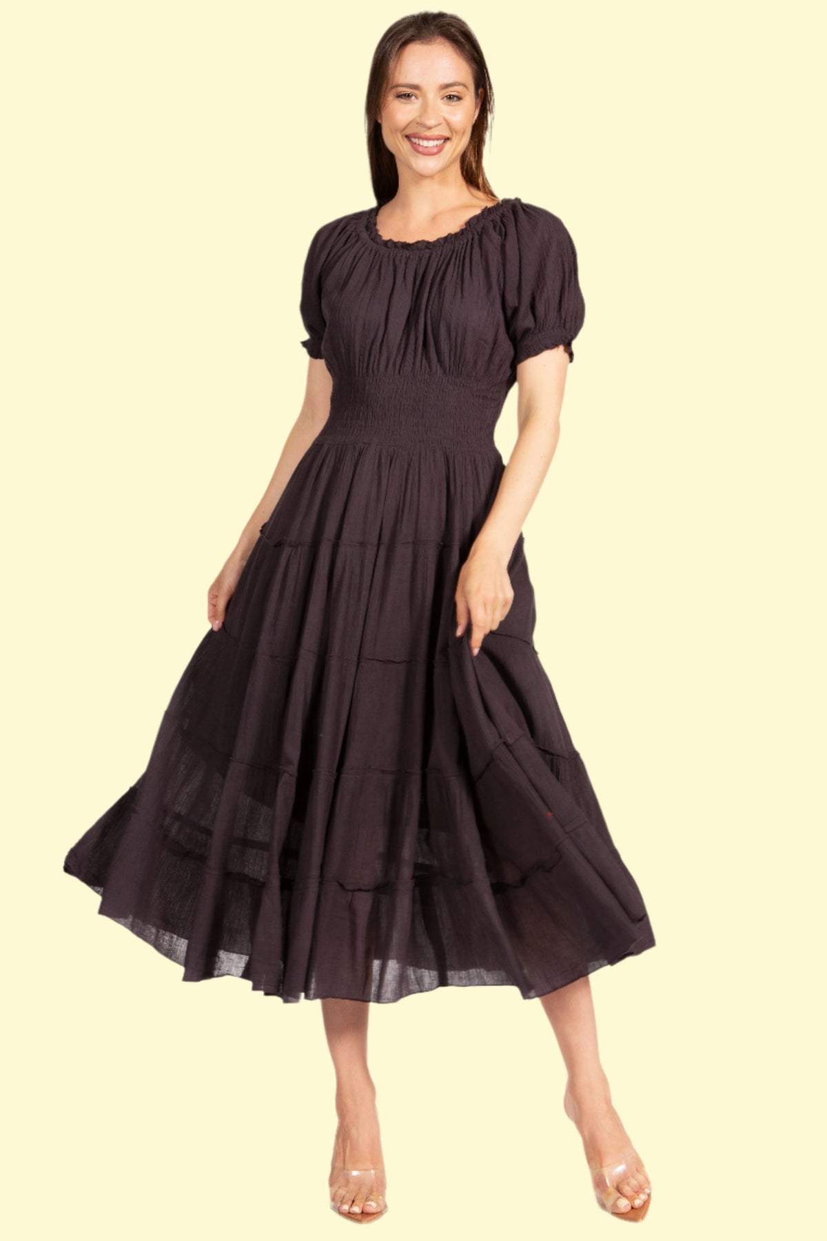 Black Tiered Dress by WestCloset