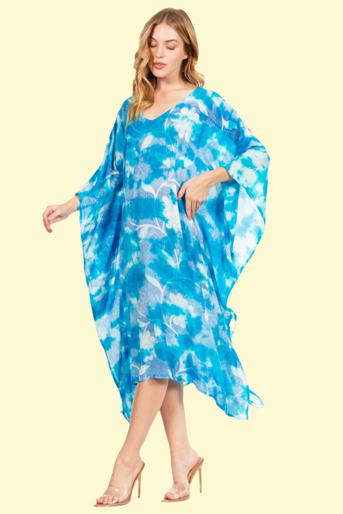 Vibrant Pattern Kaftan by WestCloset