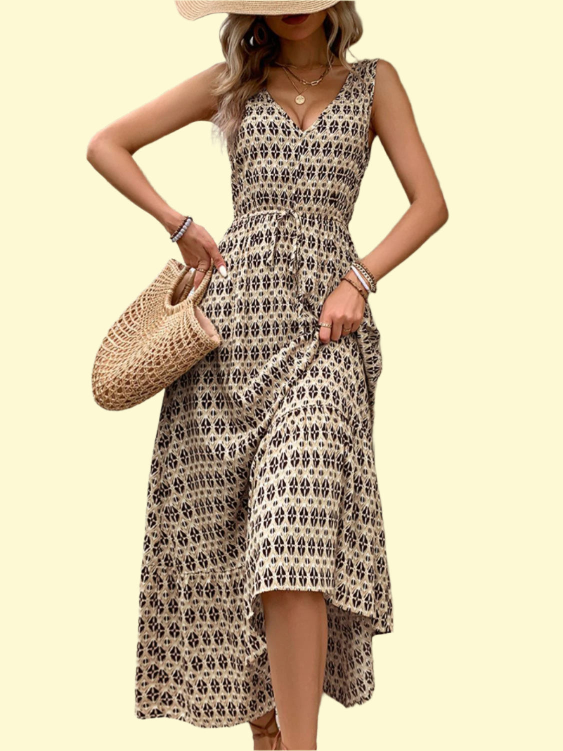 Elegant & Flirty Printed Midi Dress