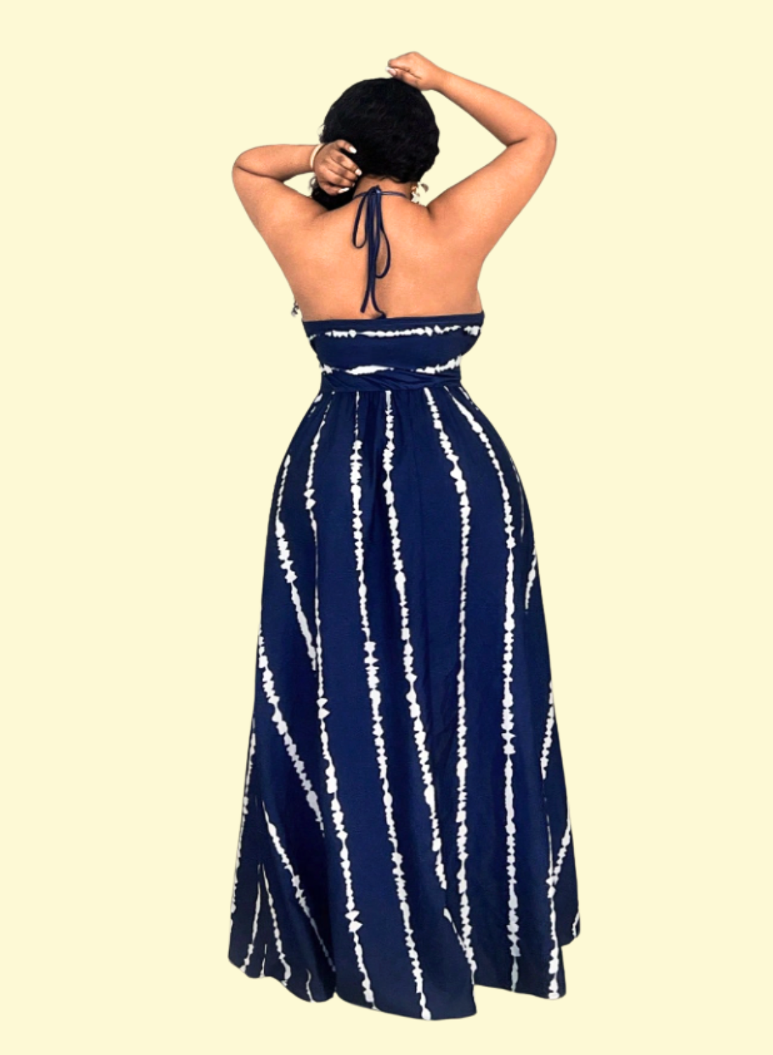 Elegant Halter Neck Backless Maxi Dress