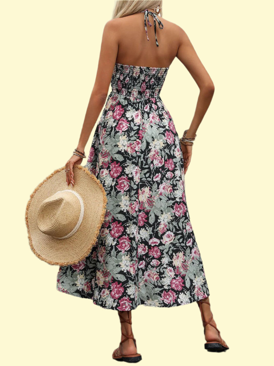 Flirty Printed Midi Dress for Women