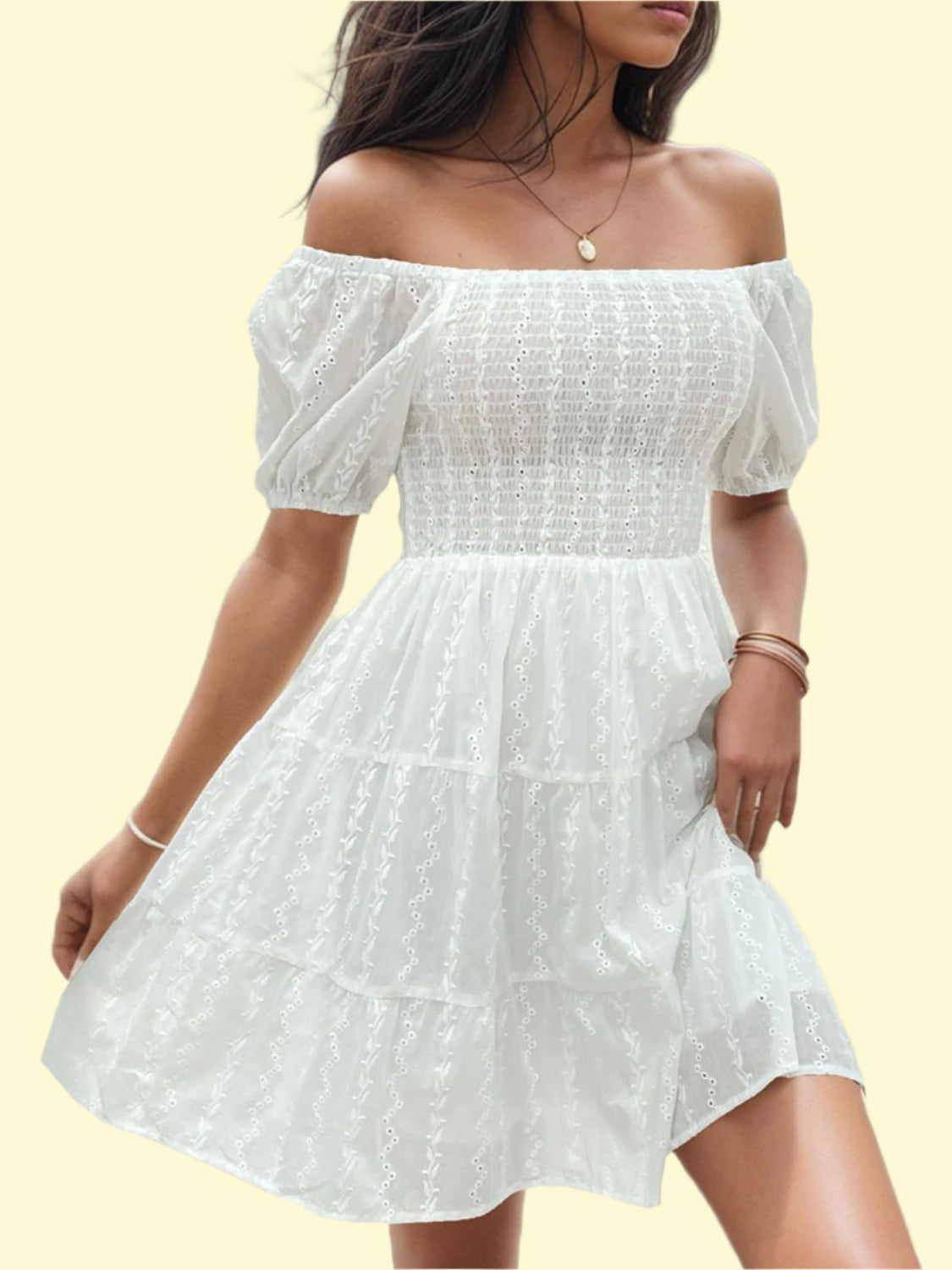 Flirty Summer Dress with Eyelet Details