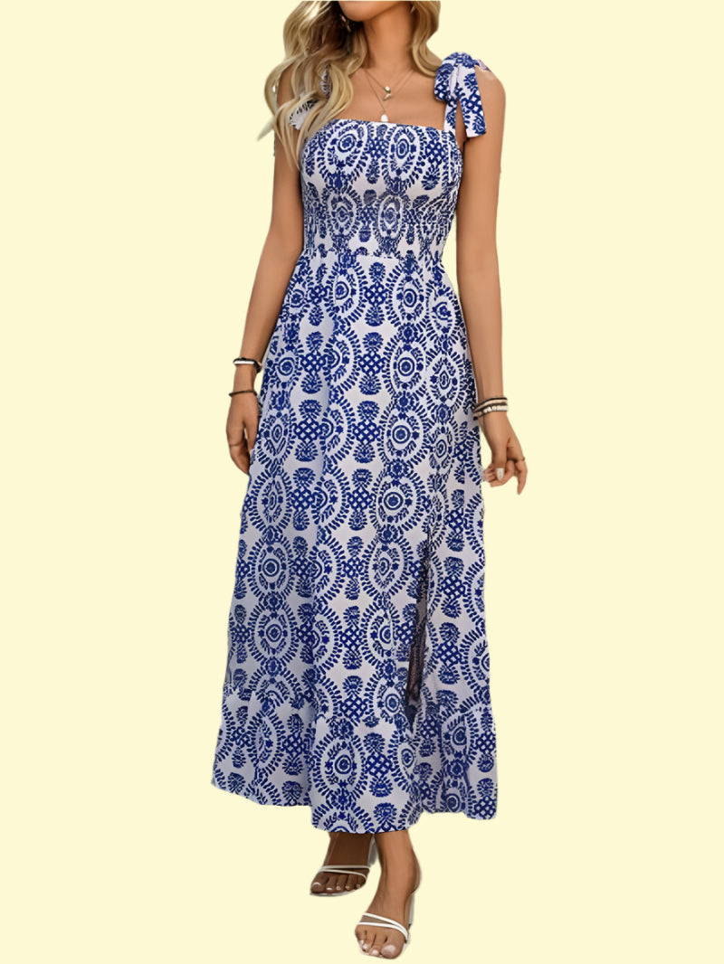 Flowing Square Neck Maxi Dress