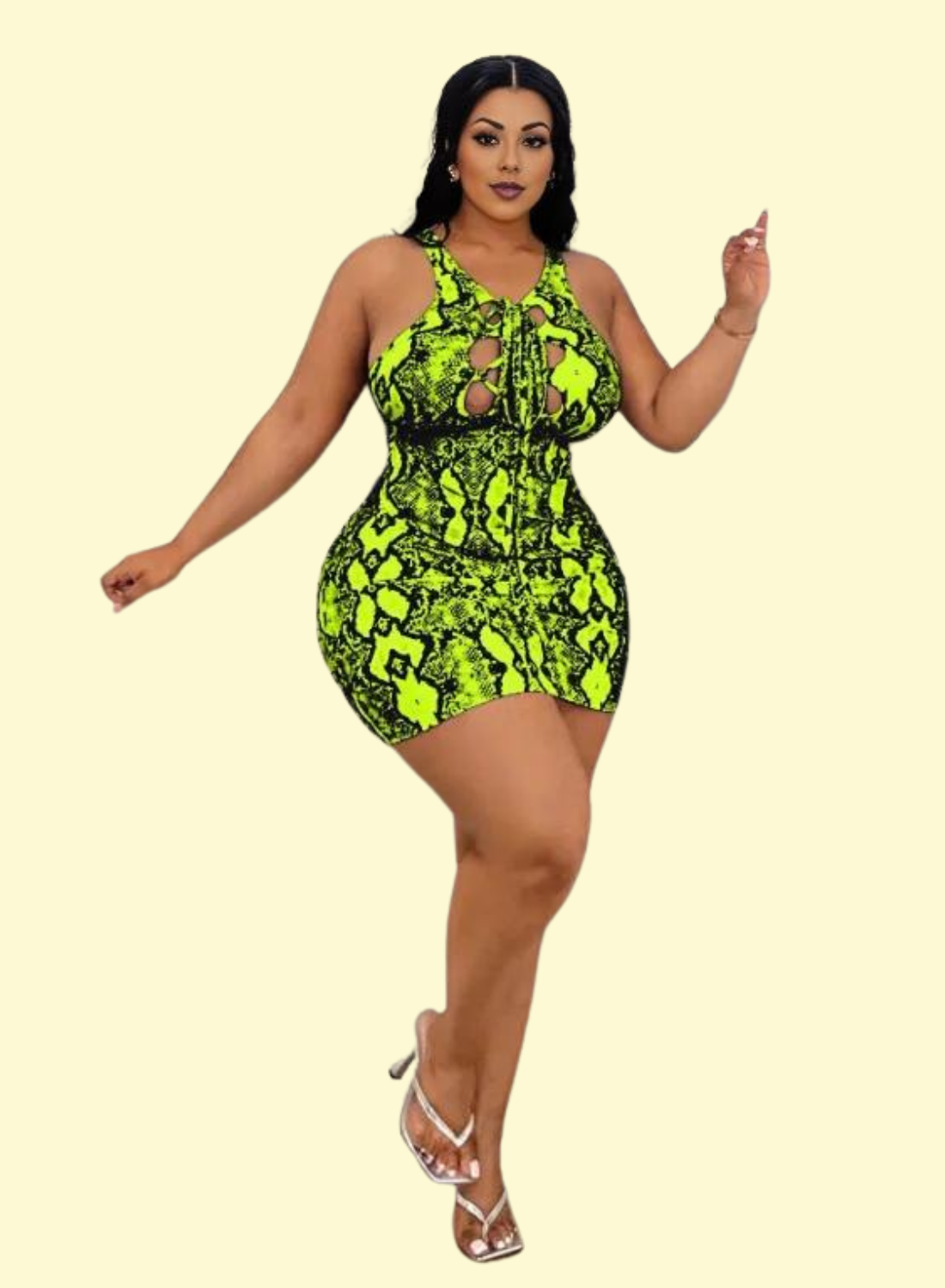 Halter Neck Curve Hugging Dress