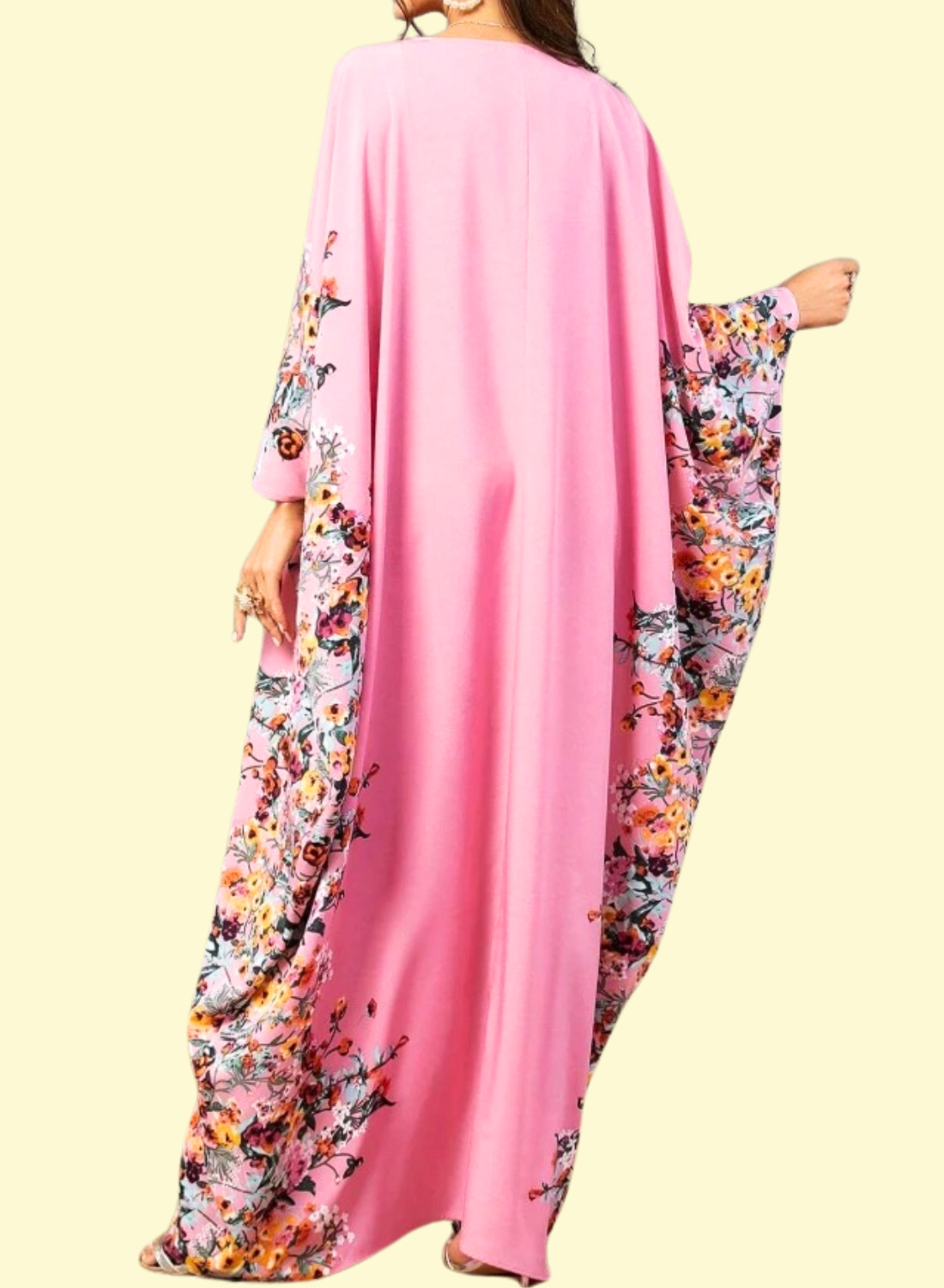 Lightweight Non-Stretch Floral Kaftan