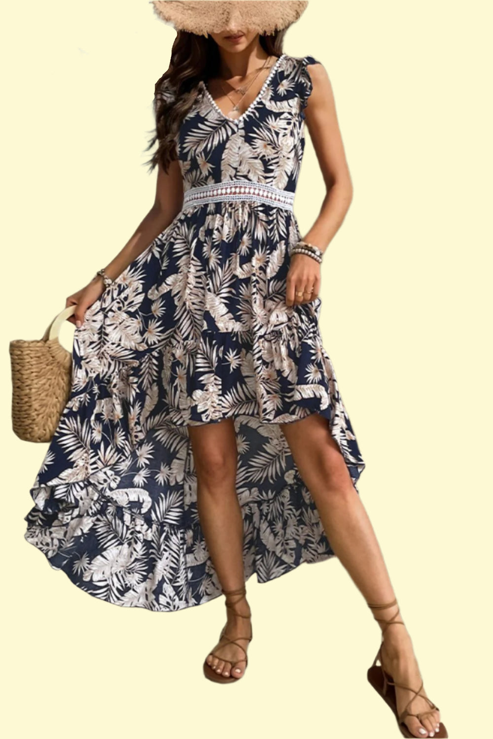 Lightweight Printed Dress for Vacation