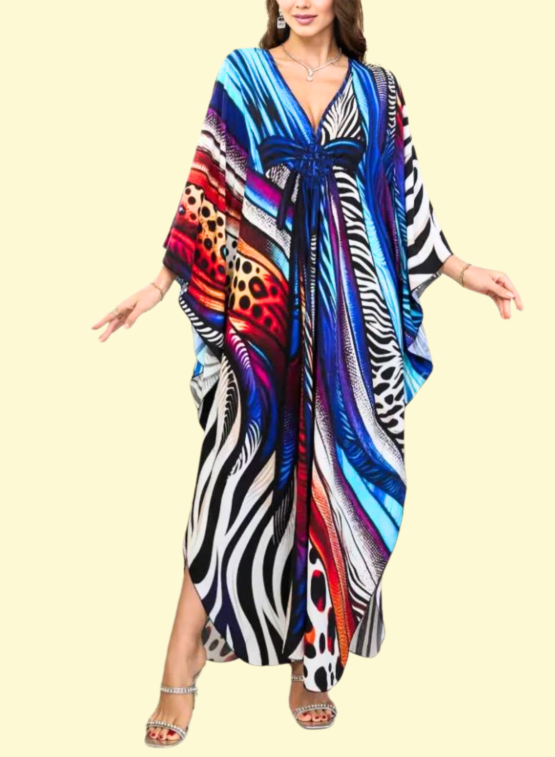 Relaxed Fit Tribal Print Maxi Dress