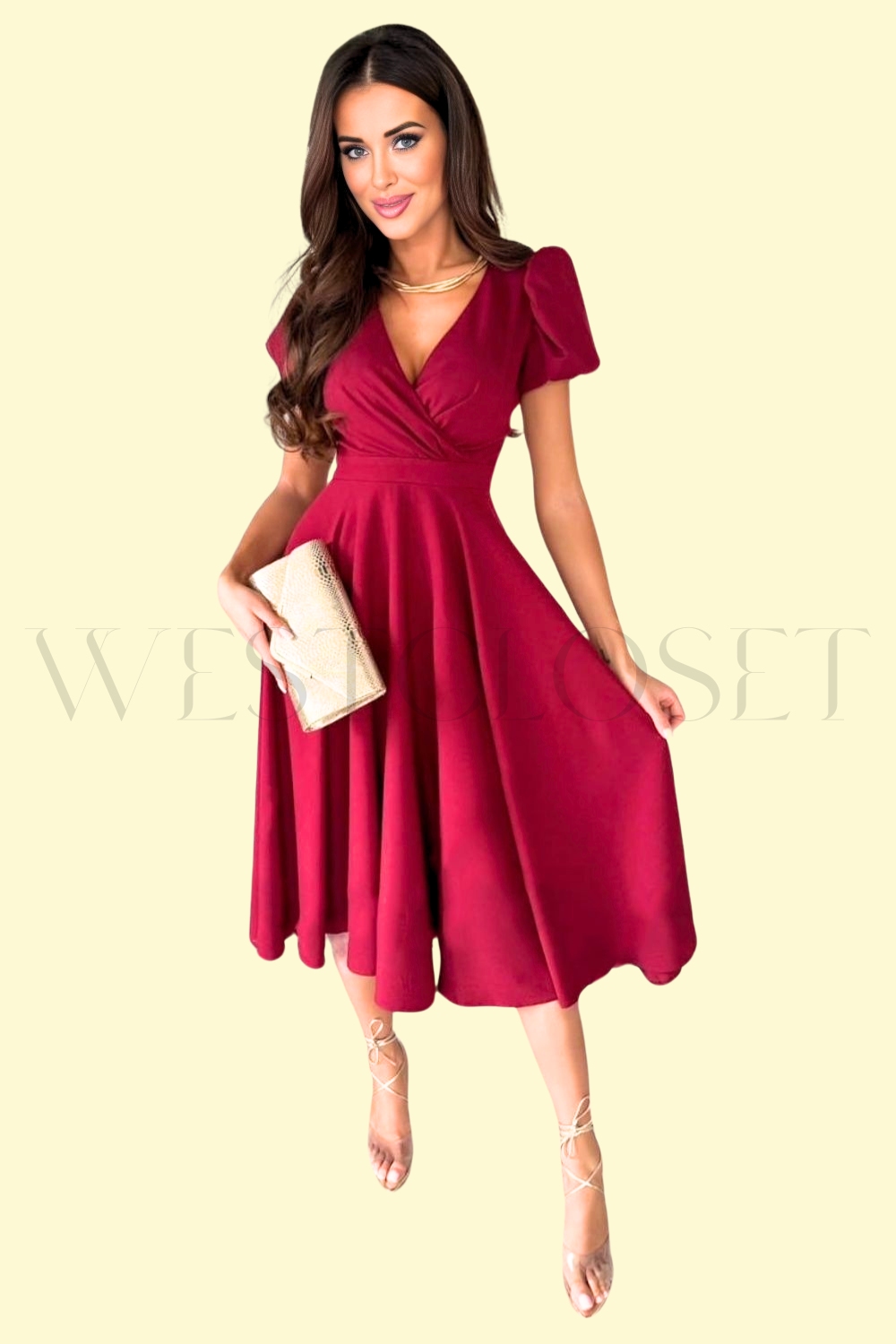 Sexy Surprise Dress in Burgundy by WestCloset