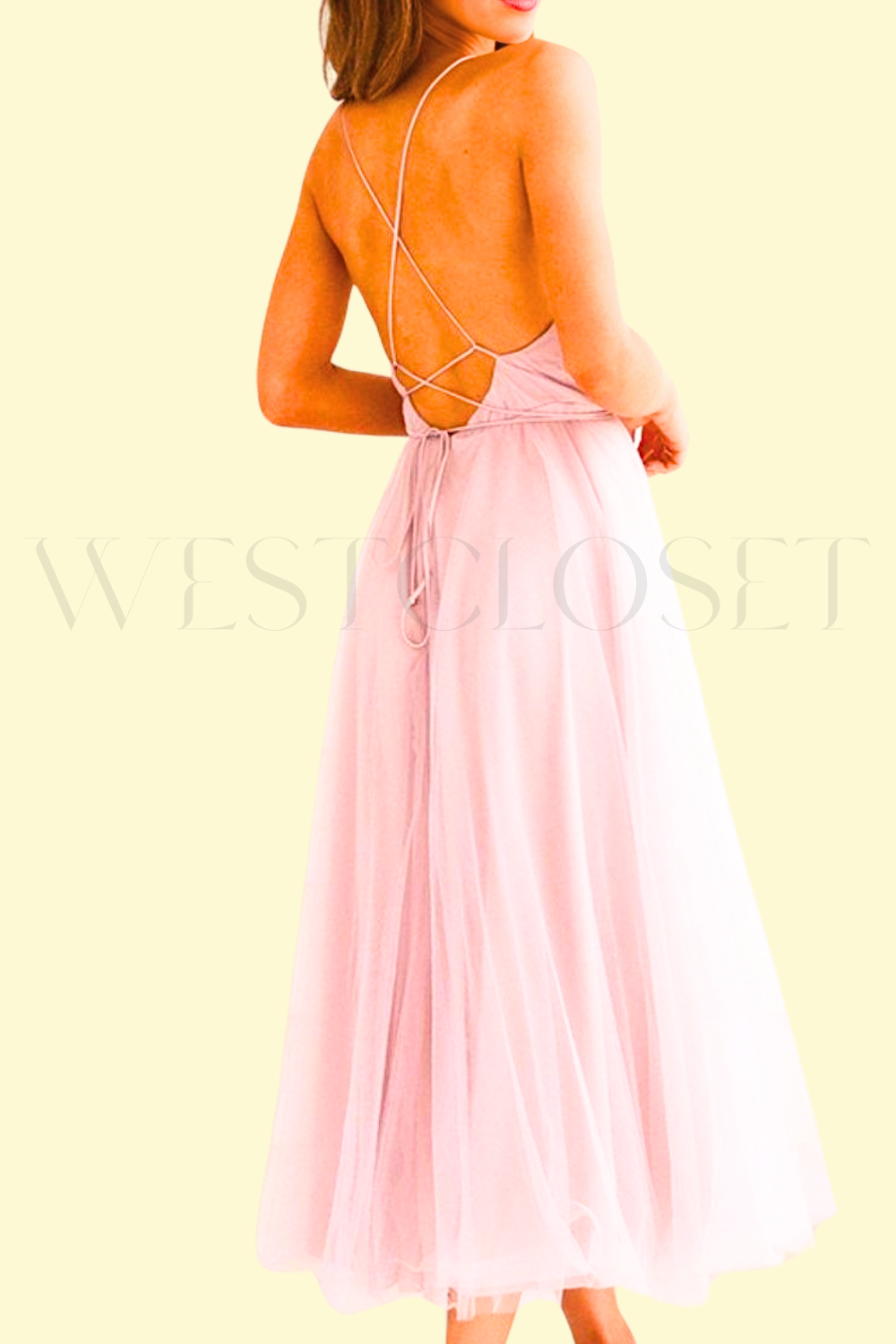 Show Stopping Backless CrissCross Dress by West Closet