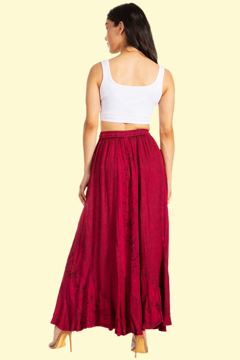 Embroidered maxi skirt by West Closet