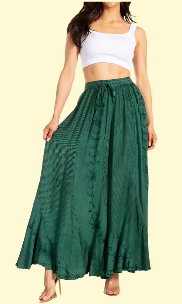 Green Maxi Skirt