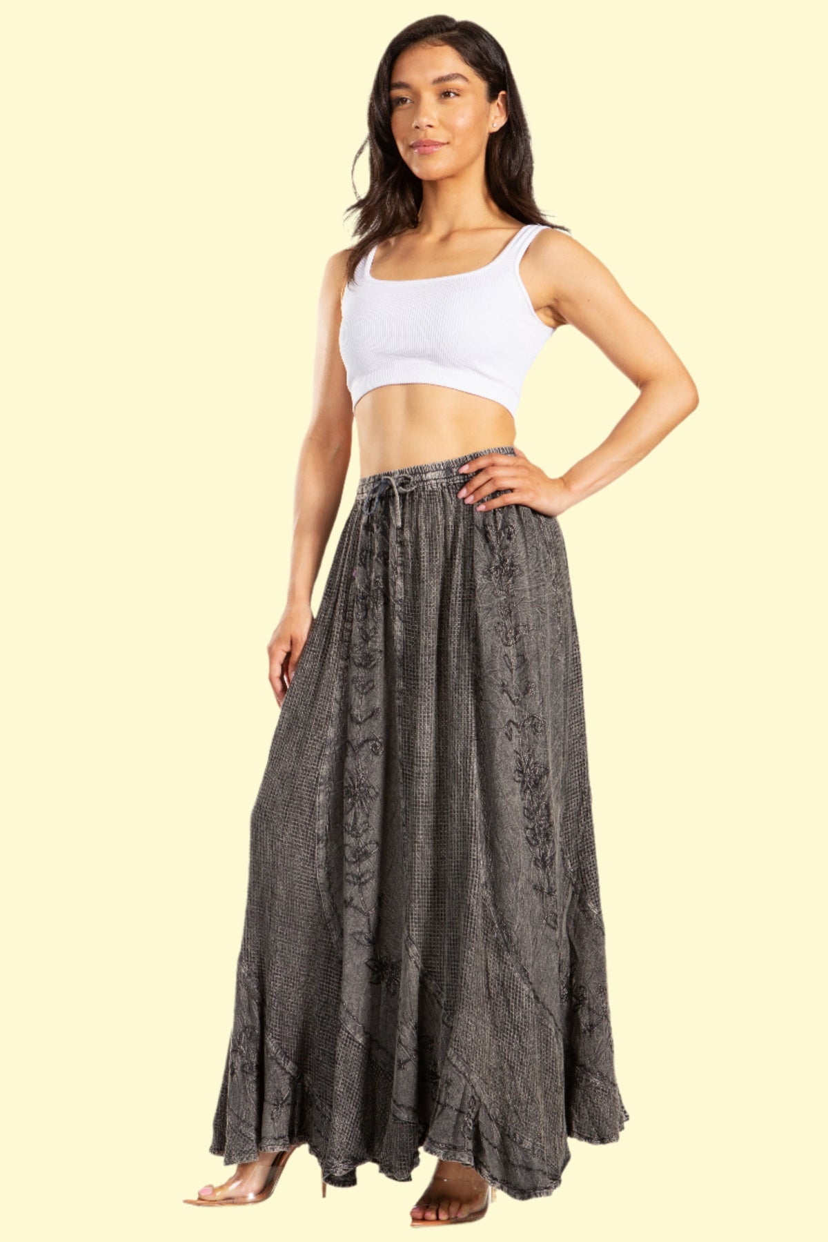 Grey Bohemian Skirt by WestCloset