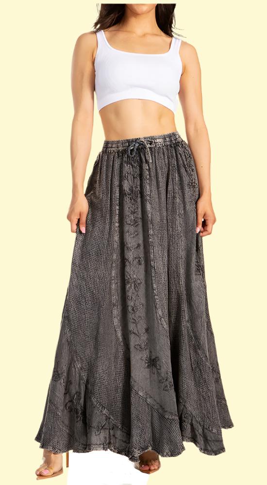 Grey Maxi Skirt by WestCloset