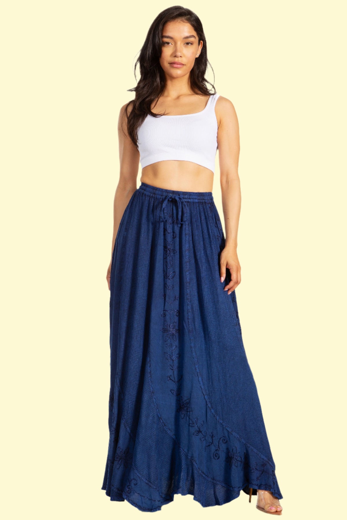 Casual Maxi Skirt in Navy