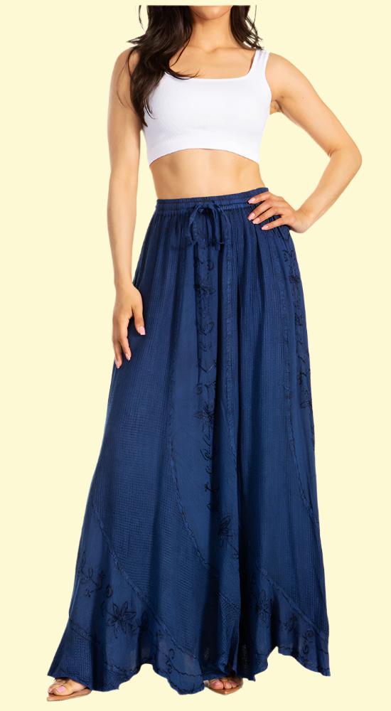 Flowy Maxi Skirt in Navy hue