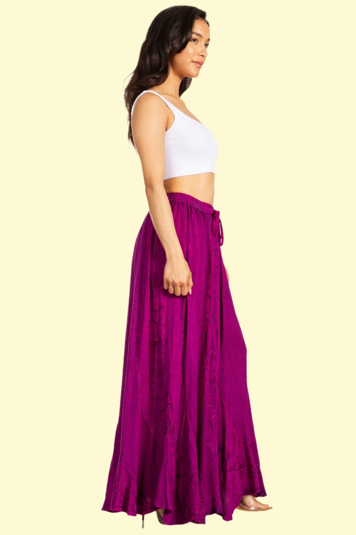 Flowy Skirt with Elastic Waist