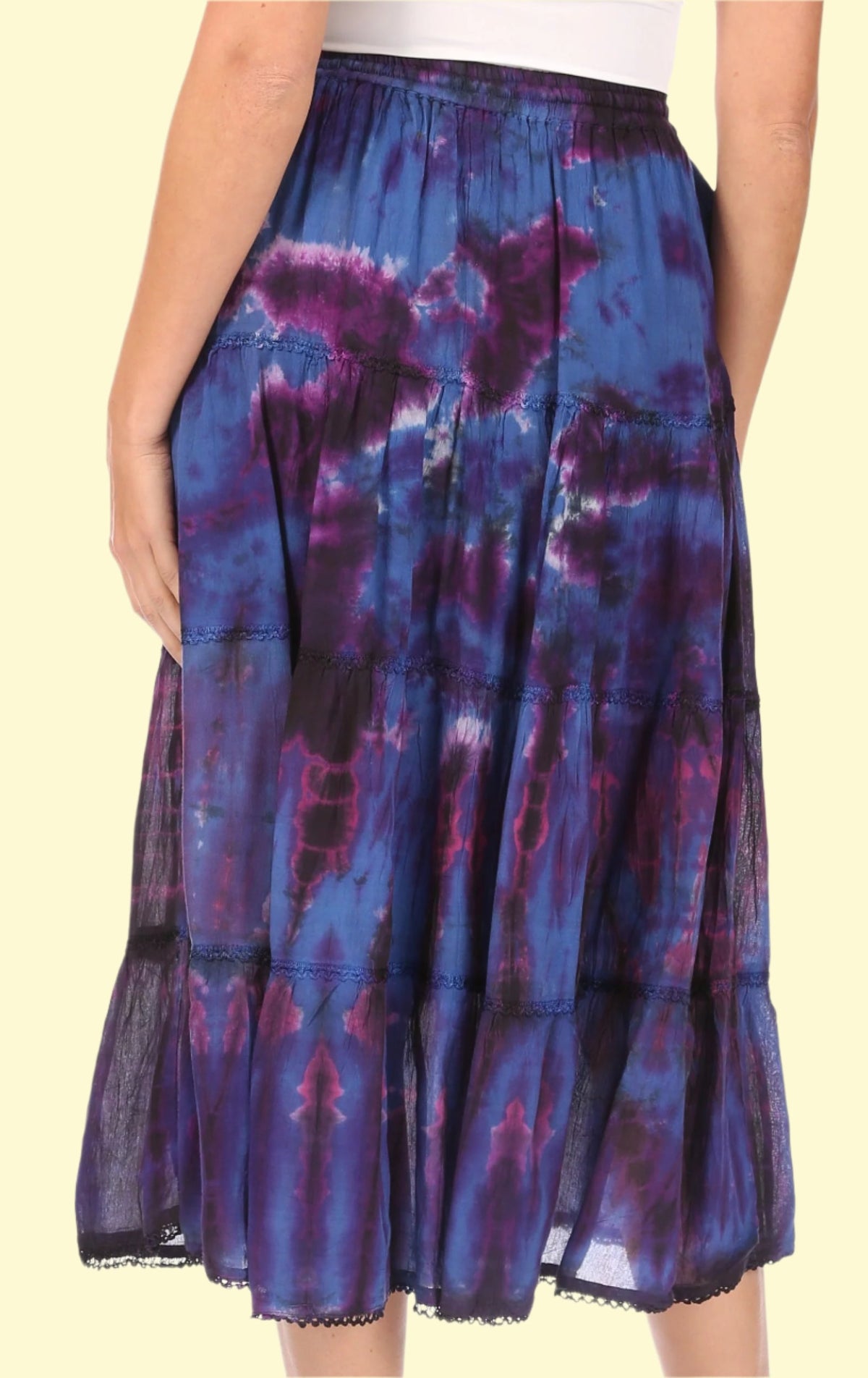 Purple Tie-dye skirt by WestCloset