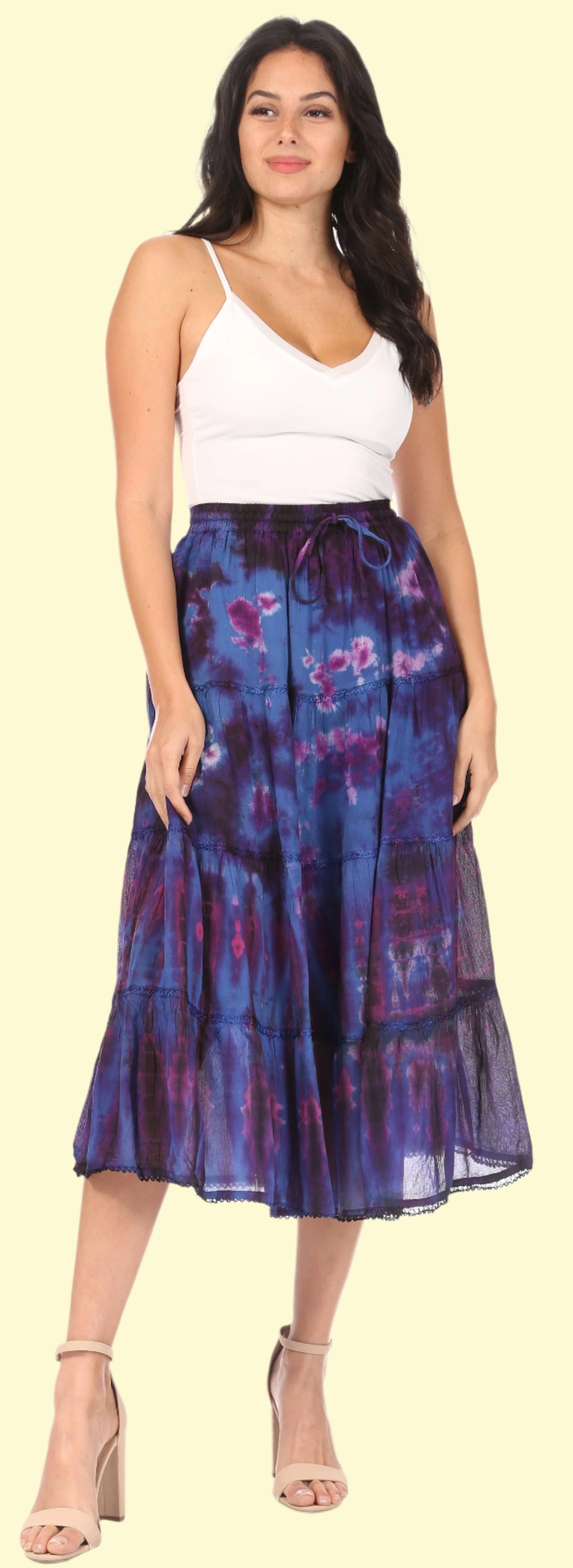 Purple Boho Skirt by WestCloset