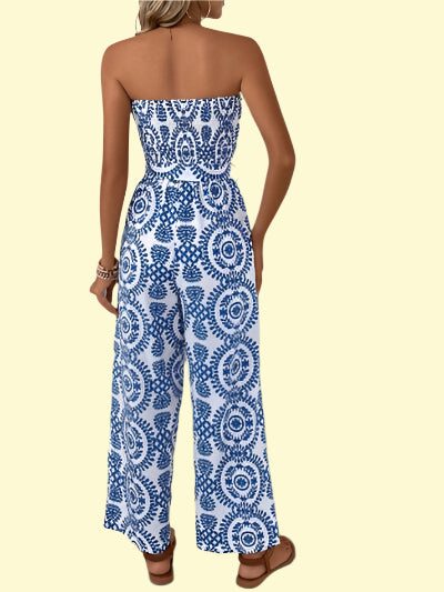 Strapless Jumpsuit with Feminine Details