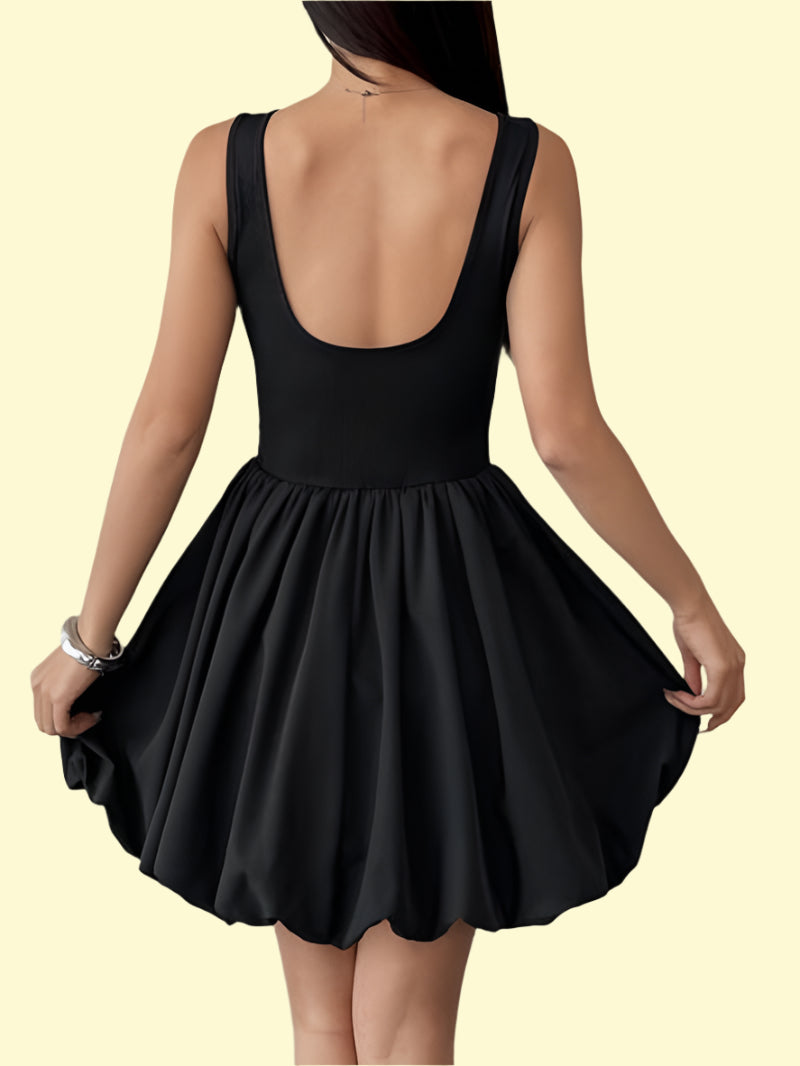 Stretchy Black Mini Dress for Party