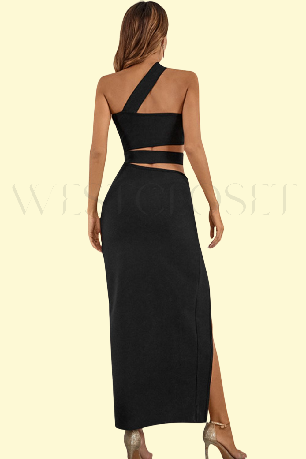 Stretchy black maxi dress by West Closet