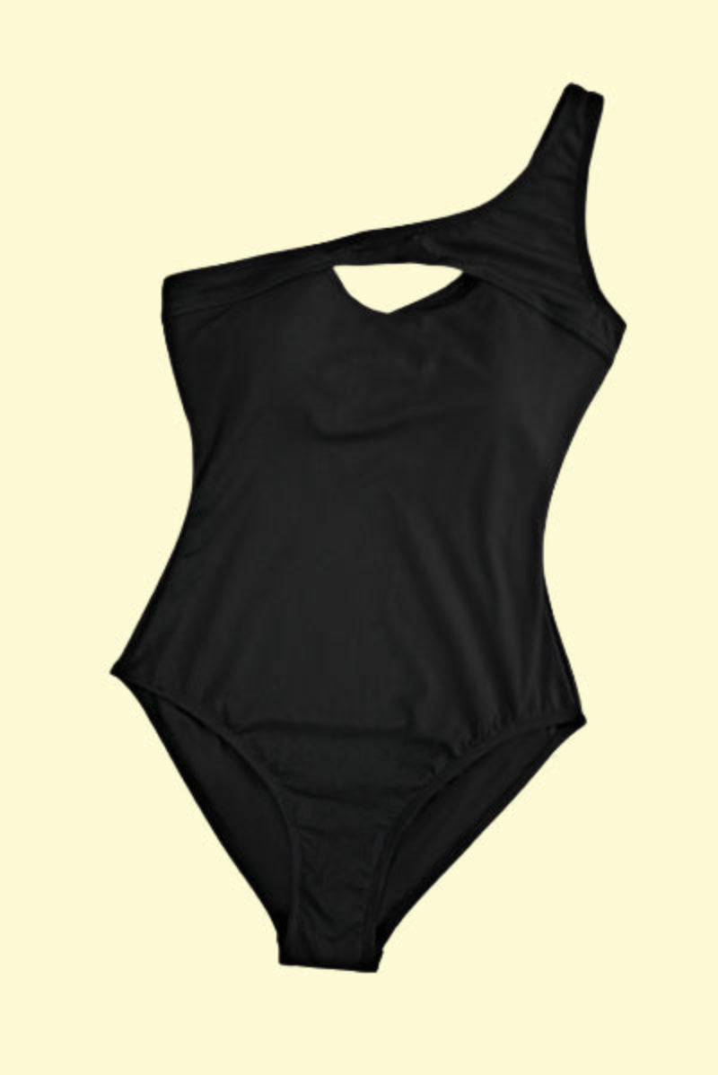 Trendy one-shoulder swimsuit for poolside glam