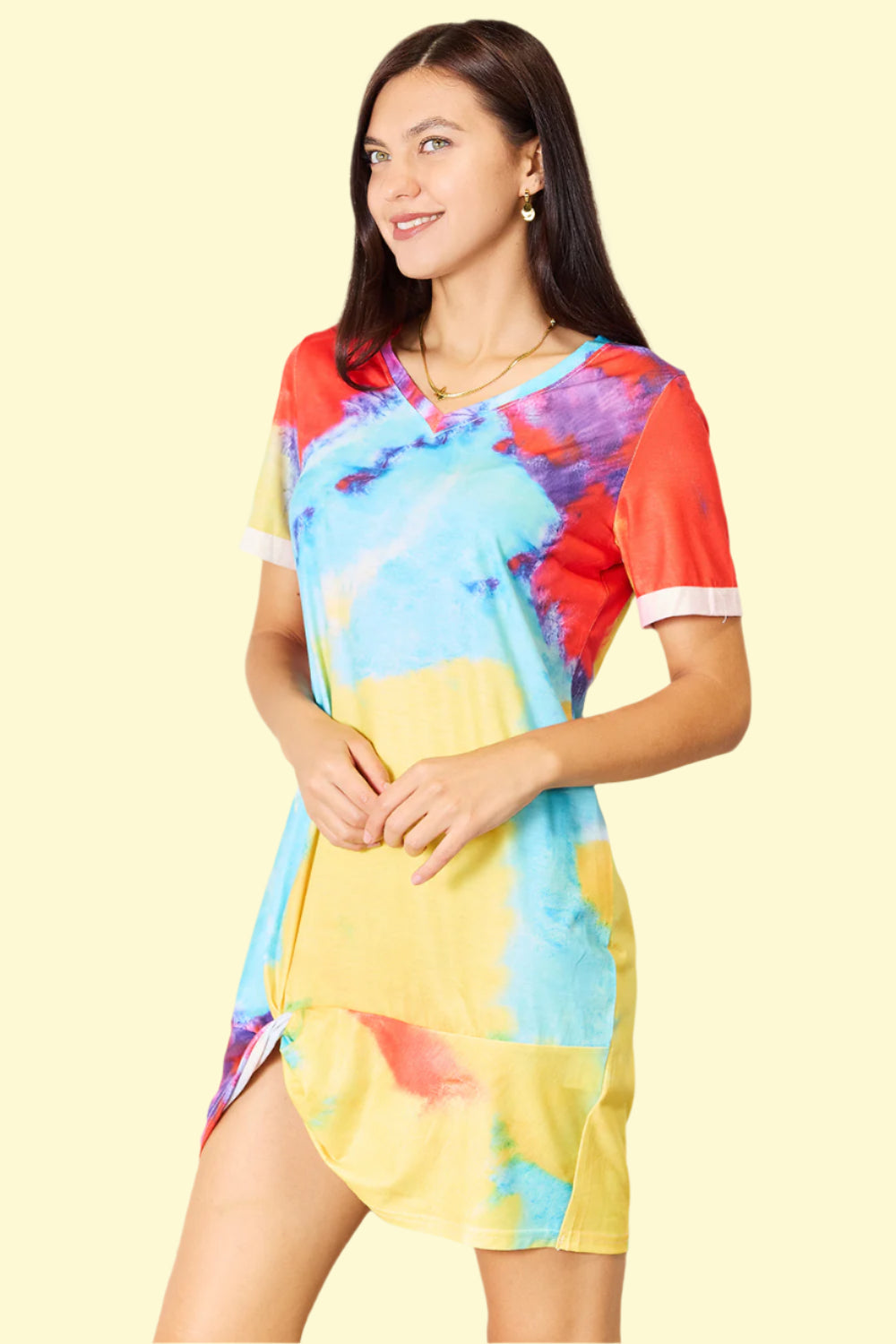 Trendy tie-dye bodycon dress for parties