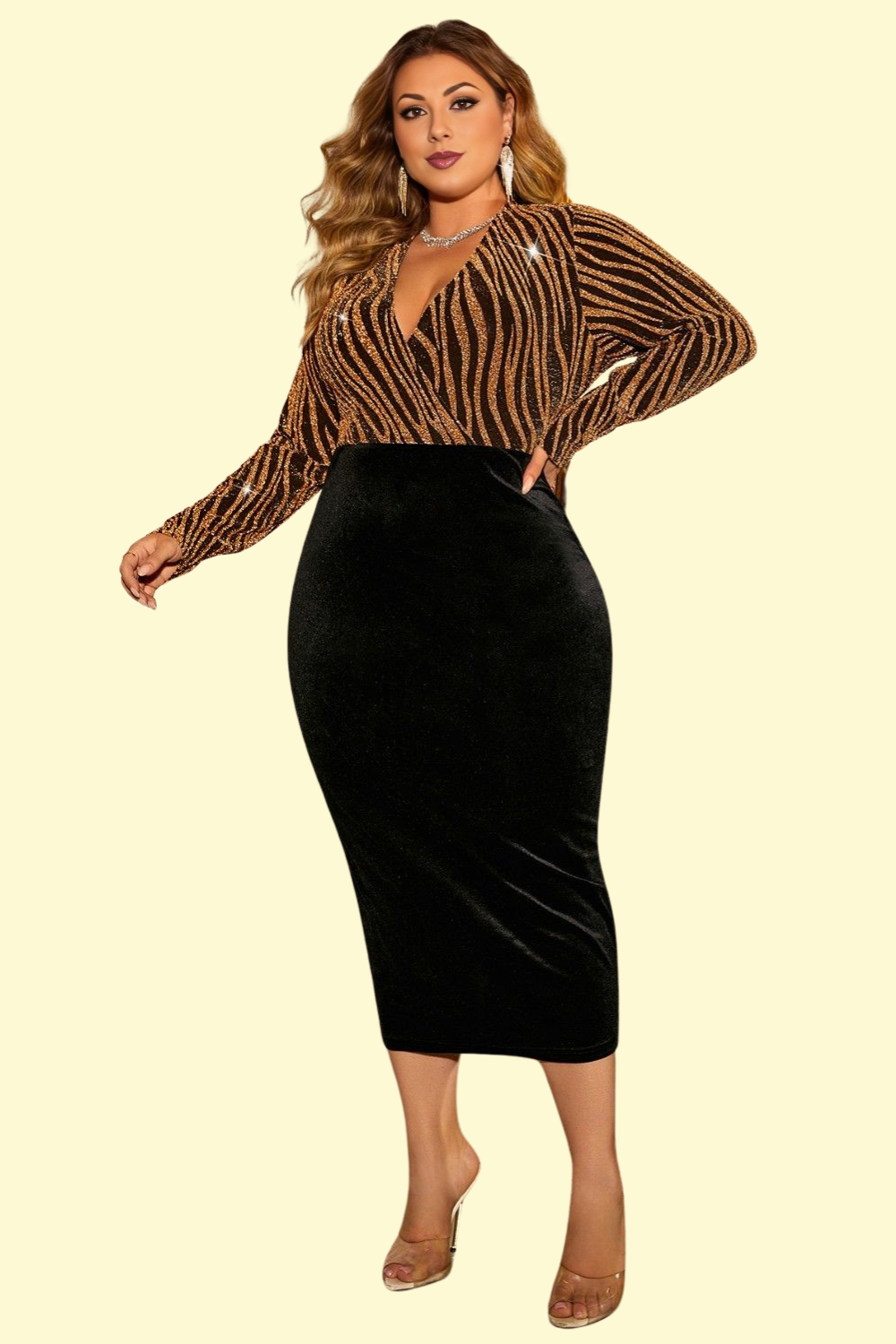 Figure-Flattering Plus Size Black Dress