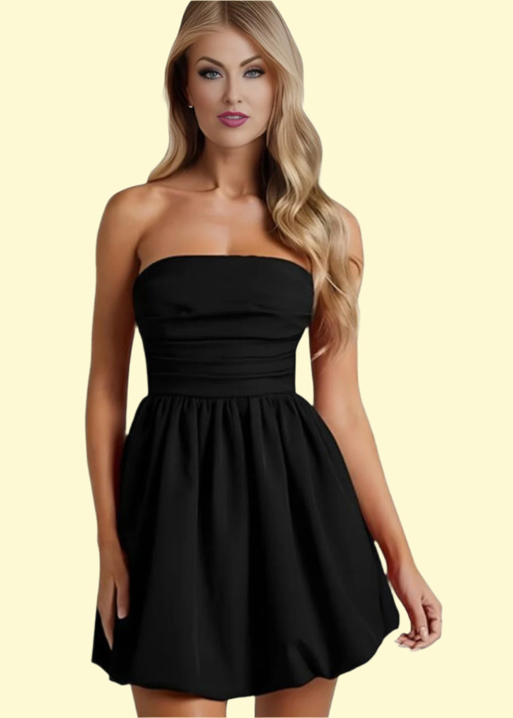 WestCloset Black Ruched Mini Dress