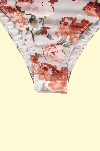 WestCloset Elegant Floral Print Bodysuit